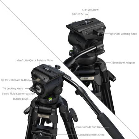 SmallRig 5579 FSD16 - zestaw, statyw Alu z głowicą video - szczegóły